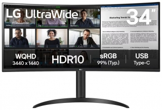 LG UltraWide 34WR55QK-B Monitör