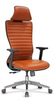 Uzay Ofis Dominik Başlıklı Deri Alüminyum Yönetici Koltuğu